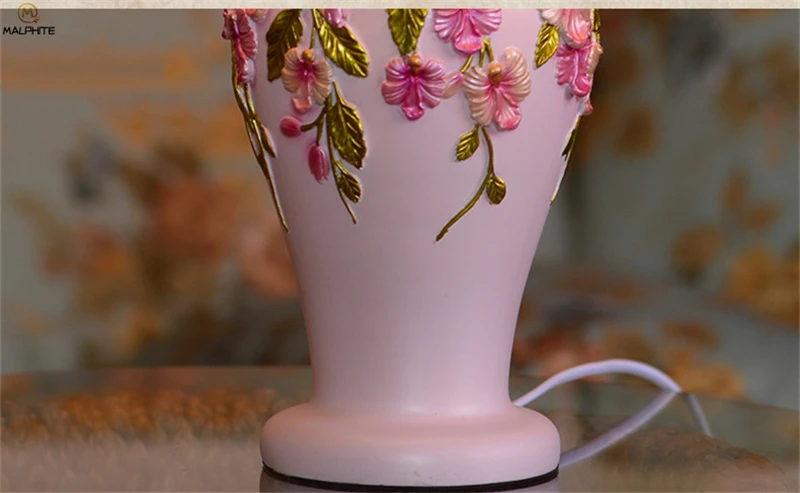 Современная резная ваза смолы настольные лампы для спальни декоративный стол лампа Мода Luminaria домашний Декор для дома светодиодный светильник lamparas