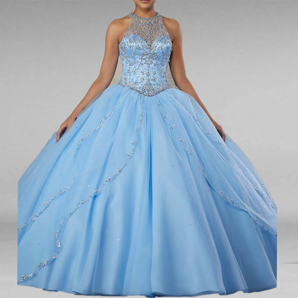 Винтажные темно синие длинные платья jaevini для Quinceanera бальное платье с лямкой