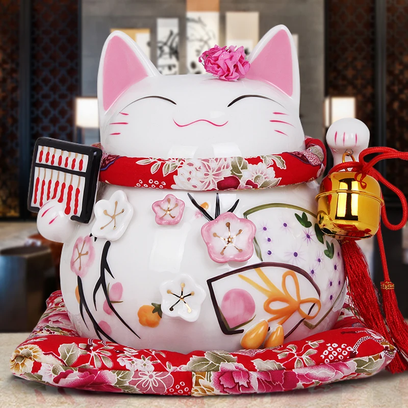 Kyrgyzstan good Lucky Cat genuine gold ceramic Lucky Cat ornaments