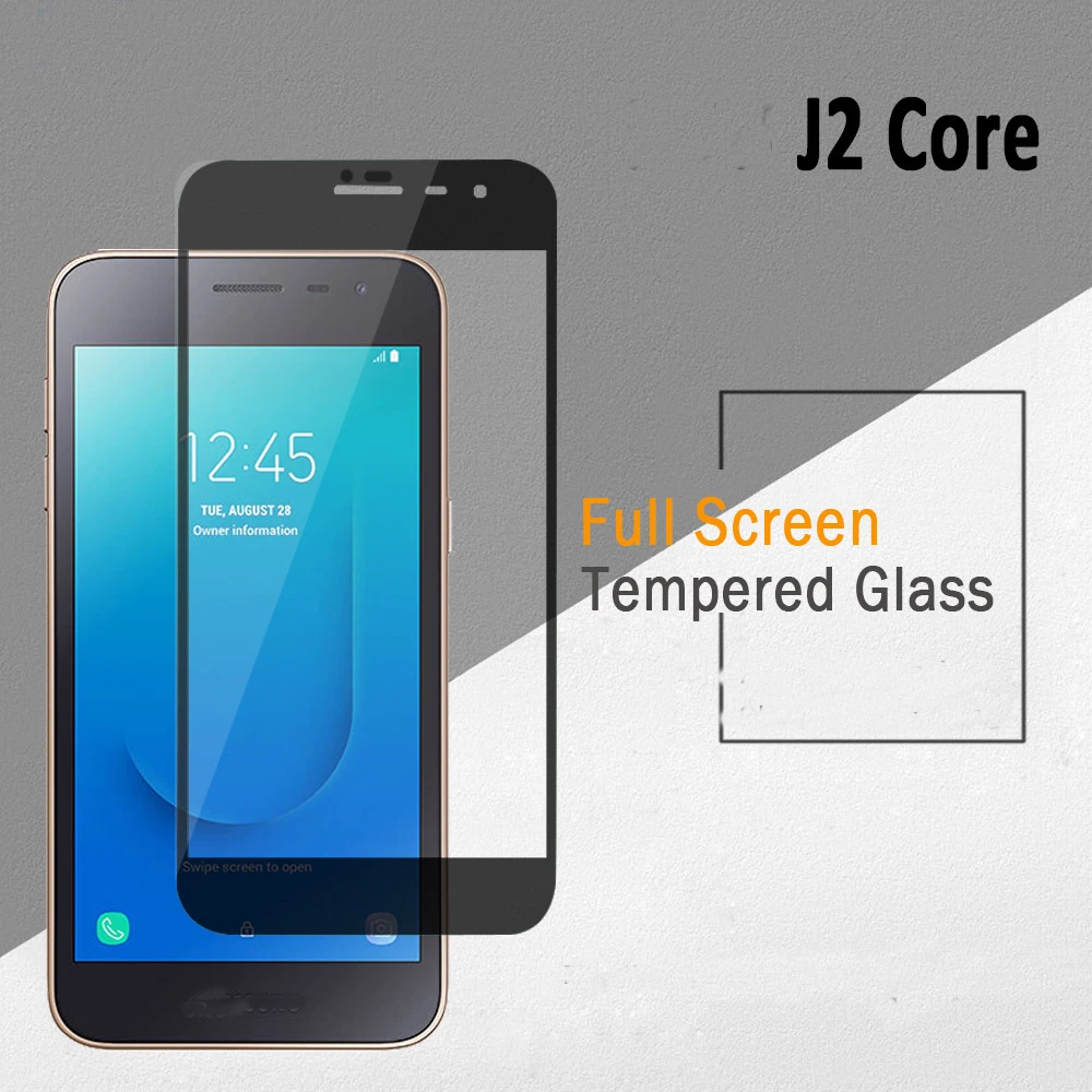 Закаленное стекло для samsung Galaxy J2 Core полное покрытие экрана Защитная пленка для samsung J2 Prime полное защитное стекло 9H