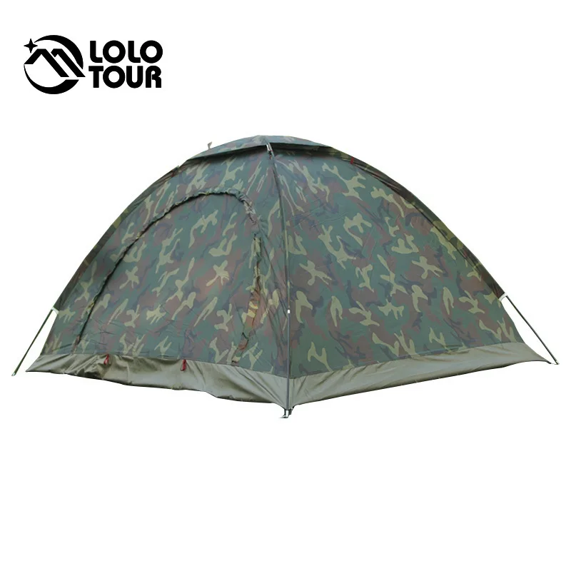 2 Person Camo Camping Waterproof Folding Tent Hiking Backpack Fishing Outdoor