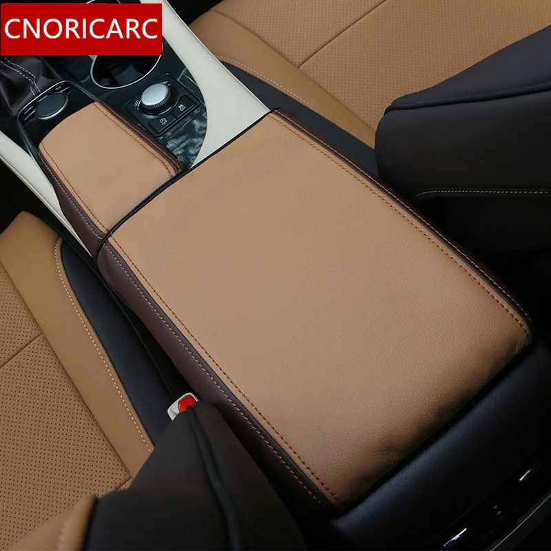 

CNORICARC Leather Middle Control Armrest Storage Box Protective Set Trim Cover For Lexus RX 200t 450h 2016 Car accessories