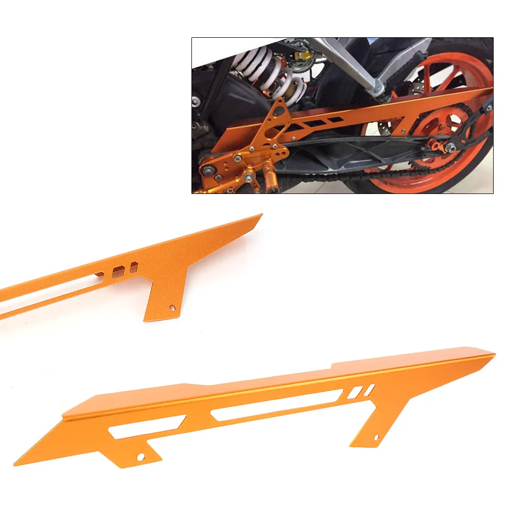 Chain Protector Guard Cover Decoration Case For KTM 125/200/390 Duke & RC 125/200/300 Orange 