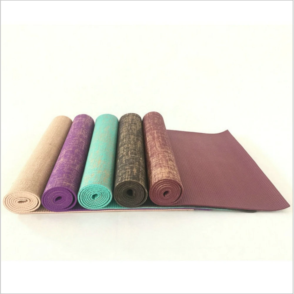 5MM Natural Jute Yoga Mat 183*61cm Linen Material Yoga Mat Non-slip Mat Yoga acupressure Yoga Healthy Yoga Gym Mat for Fitness