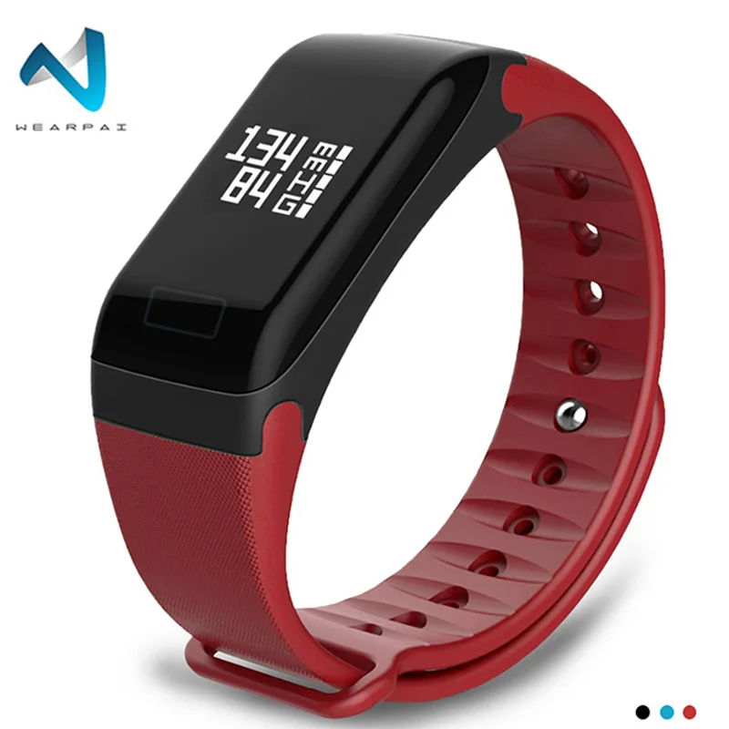 F1 цветной экран Bluetooth SmartWatch пульсометр кровяное давление водонепроницаемый