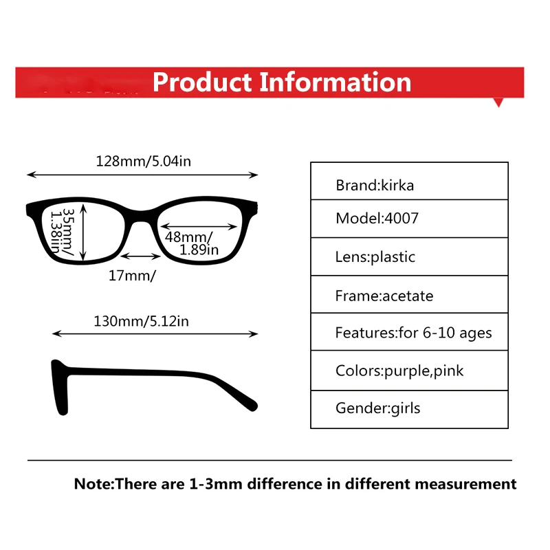 Finished Kids Glasses  Purple Prescription Glasses With Lenses Astigmatism Eyeglasses Myopia Reading Eyewear Children Eyeglasses (4)