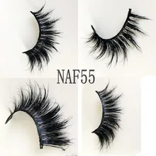 UPS 200 пара/лот 3d натуральные ресницы из меха норки ресницы ясно крест-накрест прозрачная полоса накладные ресницы серо-коричневого цвета