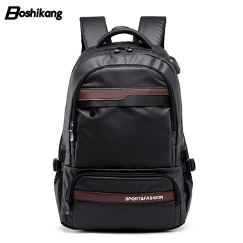 

Boshikang USB Charge Men Backpack All-match Male Travel Bag Waterproof 15.6inch Laptop Casual Daypacks Trendy Mochila Male