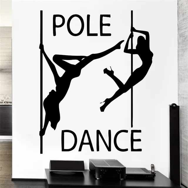 Pole Dance Wall Stickers Striptease Night Club Hot Sexy Art Vinyl Decal