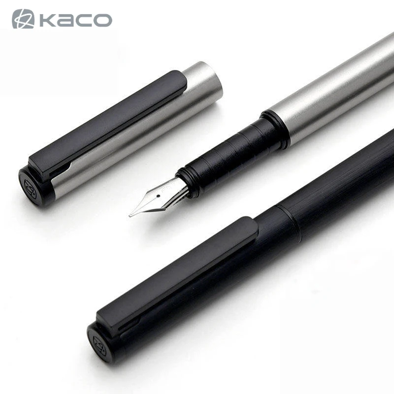 Xiaomi Mijia KACO Fountain Pen Luxury Set Black 0.5mm F Nib Steel Ink Pens Simple Business Signing Pen Writing Pens Storage Box