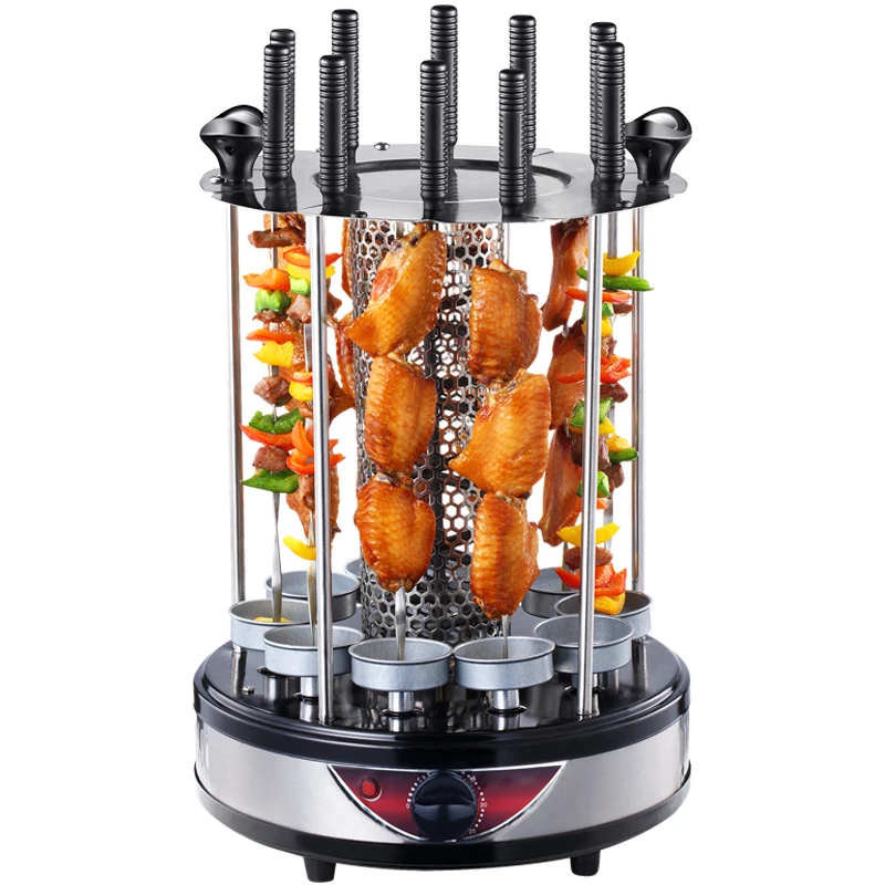 DMWD 220V Household Electric Rotisseries Smokeless BBQ Grill Electric Oven Automatic Rotating Skewer Roast Barbecue Machine 2