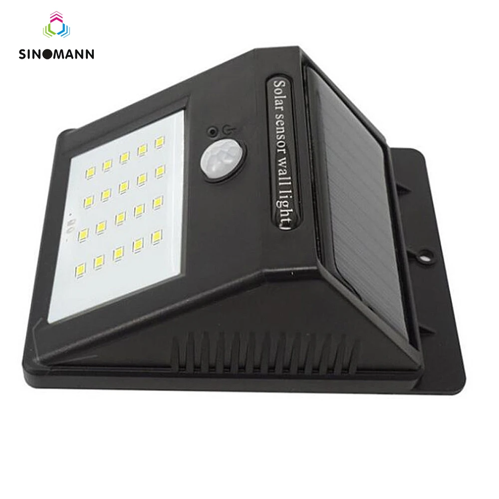 Sensor de Movimento Lâmpada de Parede ao ar Livre à Prova Solar Powered Luz Pir Recarregável 20 Dwaterproof Água Jardim Quintal Lâmpadas 4 Pçs Led 3 sensor de movimento recarregável 20 led solar