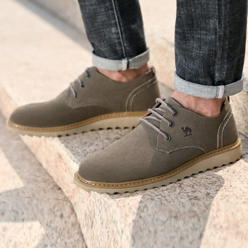 CAMEL/Мужская обувь; Повседневная Удобная обувь из натуральной кожи; английский тренд; Осенняя элегантная обувь на шнуровке в стиле ретро