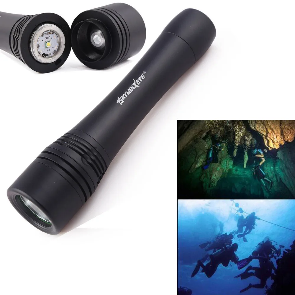 Diving 50m 2500Lumens CREE T6 LED Scuba Waterproof Tactical Flashlight