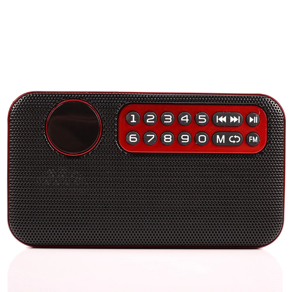 Портативный мини FM радиоприемник музыкальный плеер TF карта USB для ПК iPod телефона