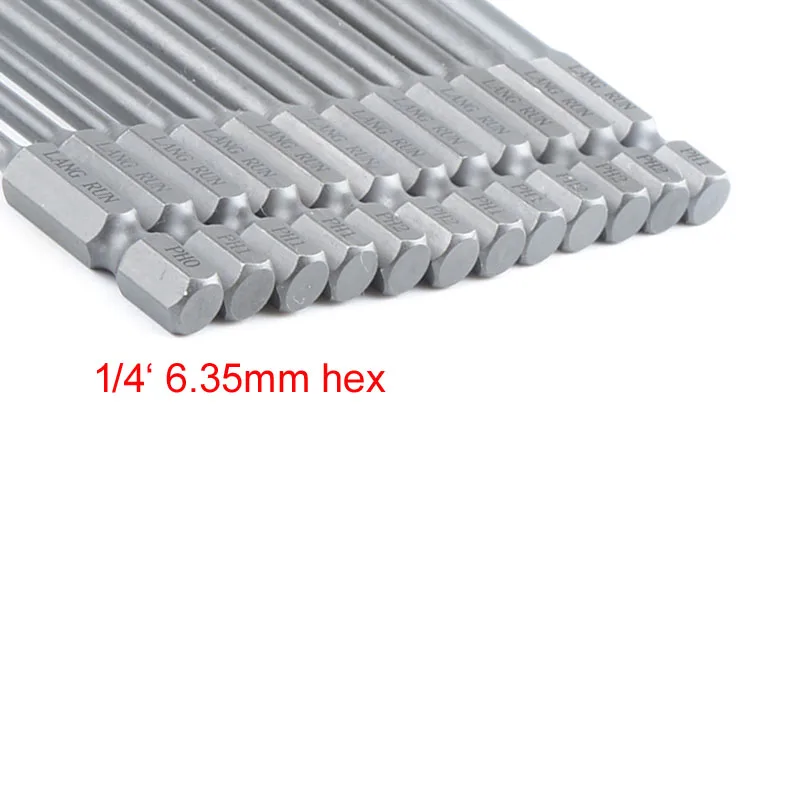 uxcell/® 5Pcs 1//4 Hex Shank 150mm Length Magnetic SL5 Slot Head Screwdriver Bits S2 Alloy Steel