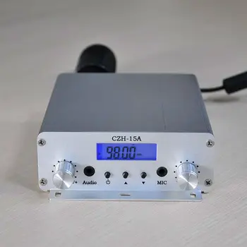 

Free shippping 15W V1.0 FM stereo PLL broadcast transmitter 87.5-108mhz
