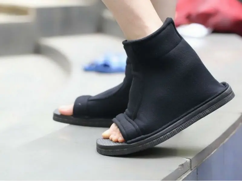 Top Naruto Konoha Ninja Village Black Blue Cosplay Shoes Sandals Boots Costumes Naruto Top Naruto Konoha Ninja Village Black Blue Cosplay Shoes Sandals Boots Costumes Naruto