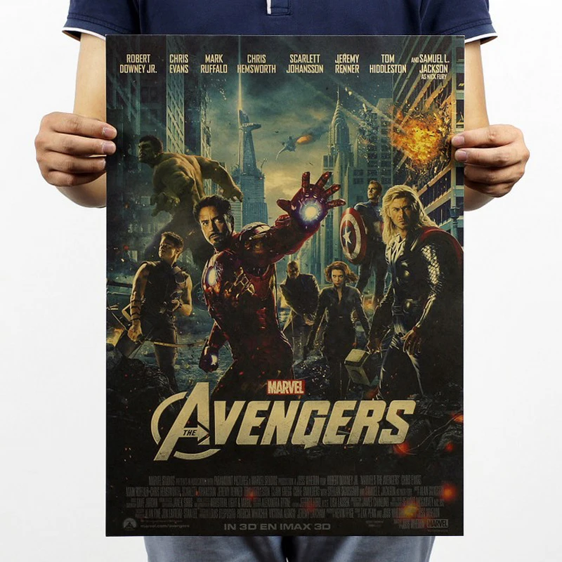 

Free shipping,Marvel's The Avengers 1/sci-fi movie/kraft paper/bar poster/Retro Poster/decorative painting 51x35.5cm