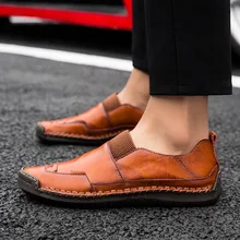 Г., обувь высокого качества Мокасины, лоферы, удобная обувь из натуральной кожи классические слипоны ручной работы, повседневная обувь для вождения SA-8