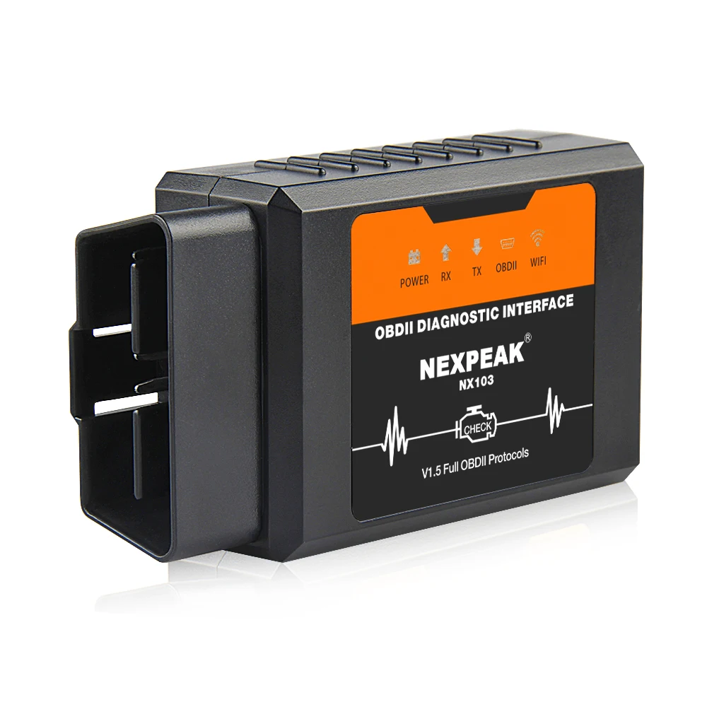 NEXPEAK NX103 ELM327 V1.5 WIFI OBD2 Adapter PIC18F25K80 OBD 2 Scanner Car Diagnostic Tool Scanner OBD for iPhone IOS Android cheap car inspection equipment