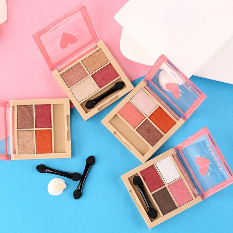 4 цвета Shimmer Eye Shadow Palette Long Lasting Matte Палитра теней Косметика для глаз t1| |
