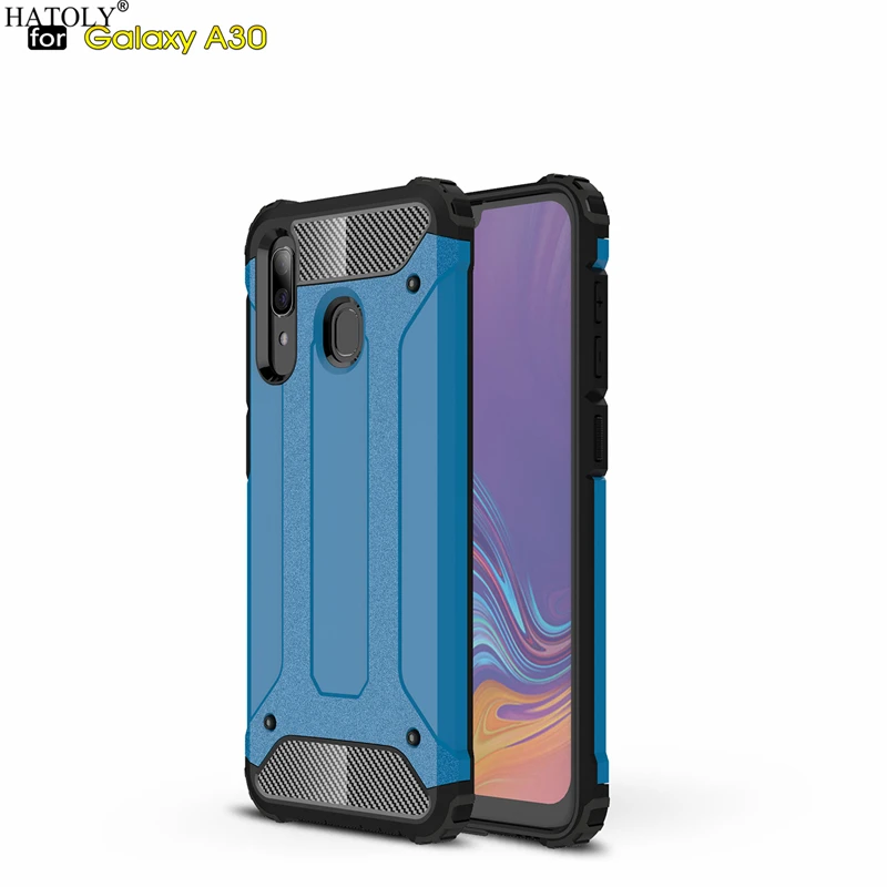 Чехол HATOLY для samsung Galaxy A30 тяжелая бронированная тонкая твердая резиновая прочная
