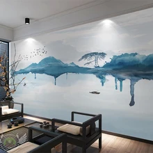 Beibehang пользовательские обои для дома декоративная Фреска Современные простые абстрактные чернила пейзаж настенные декоративные фрески 3d обои фото