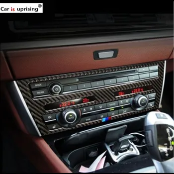 

For BMW F07 5 Series GT Carbon Fiber Car CD Control Panel CAR Stickers CD Panel Frame Decorations Refit for 535i 2010-2016