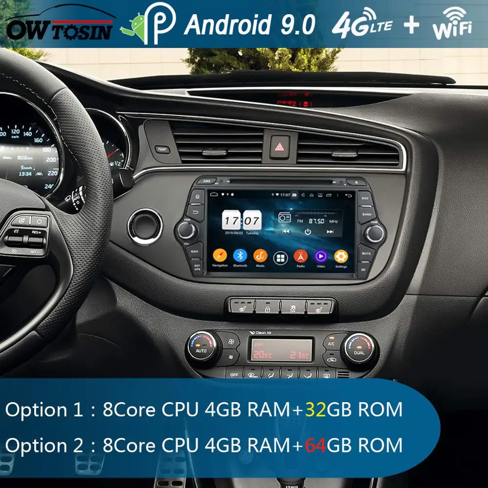 Best 8" IPS 1920*1080 8Core 4G RAM+64G ROM Android 9.0 Car DVD Player For KIA CEED 2013 2014 2015 2016 DSP Radio GPS Parrot BT Adas 1