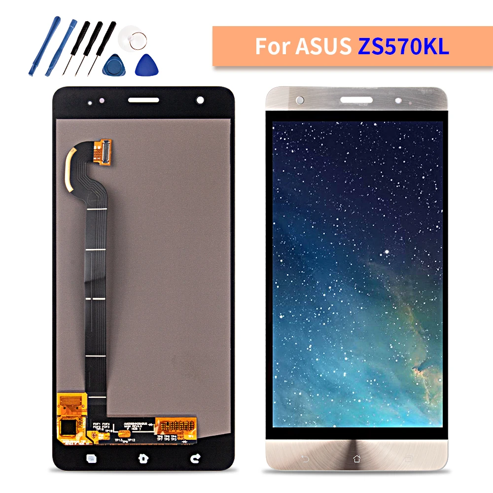 100% тест ЖК дисплей для Asus Zenfone 3 Deluxe ZS570KL Z016D полный сенсорный экран дигитайзер
