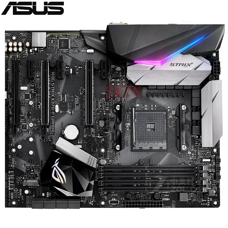

original New Desktop motherboard For ASUS ROG STRIX X370-F Gaming X370 Socket AM4 4*DDR4 support 64G 8*SATA III 2*M.2 ATX