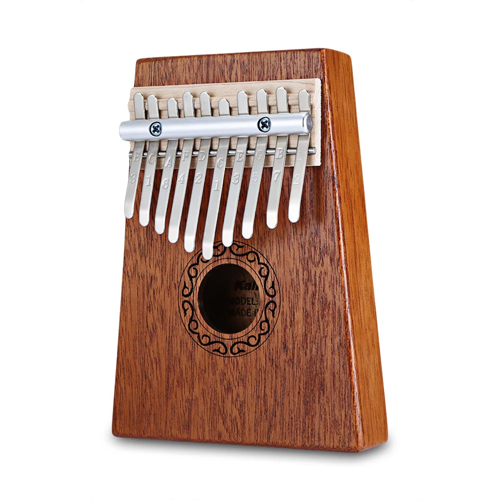 10 Keys Kalimba Thumb Piano Solid Mahogany Wood Body Small Kalimba Music  Instrument With Learning Book Tune Hammer