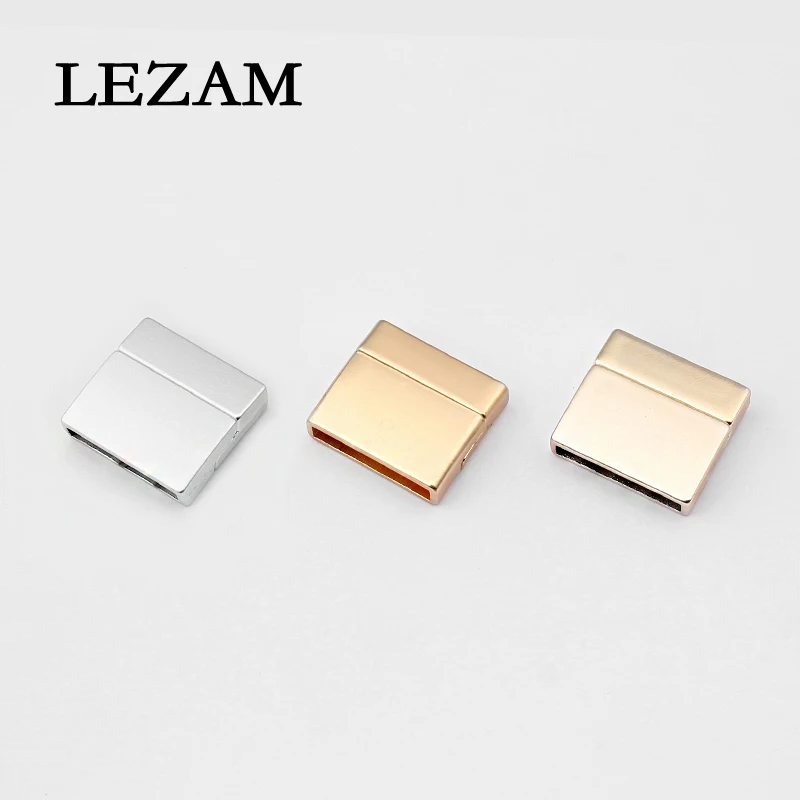 

2pcs Flat Strong Bent Magnetic Clasp Matte Silver/Gold For 10mm 20mm Leather Cord End Connector Buckle Clasp Jewelry Making