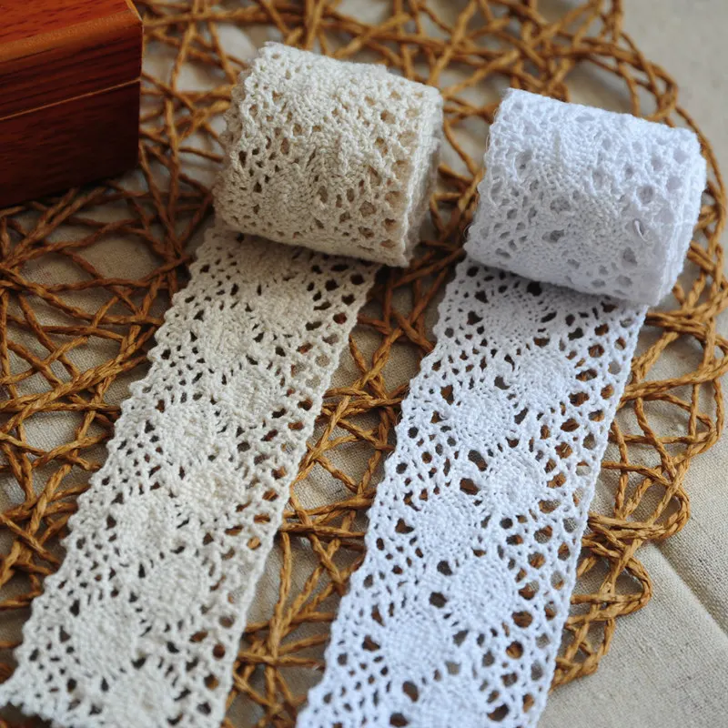 10 yards/ Lot 100 Cotton Lace Fabric Home Furnishing Warp Knitting DIY