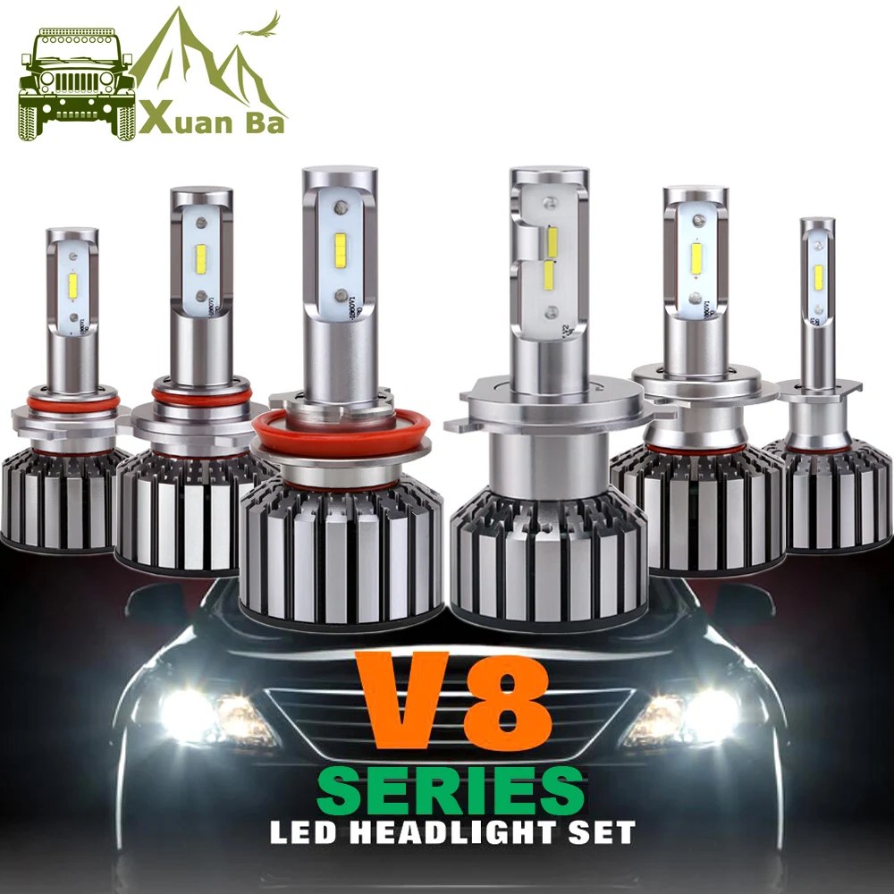 

H7 H4 H1 H11 H8 9005 9012 Super Car LED Headlight Bulbs 6500K Auto Led Headlights Lamp 12V 24V Headlamp Fog Light