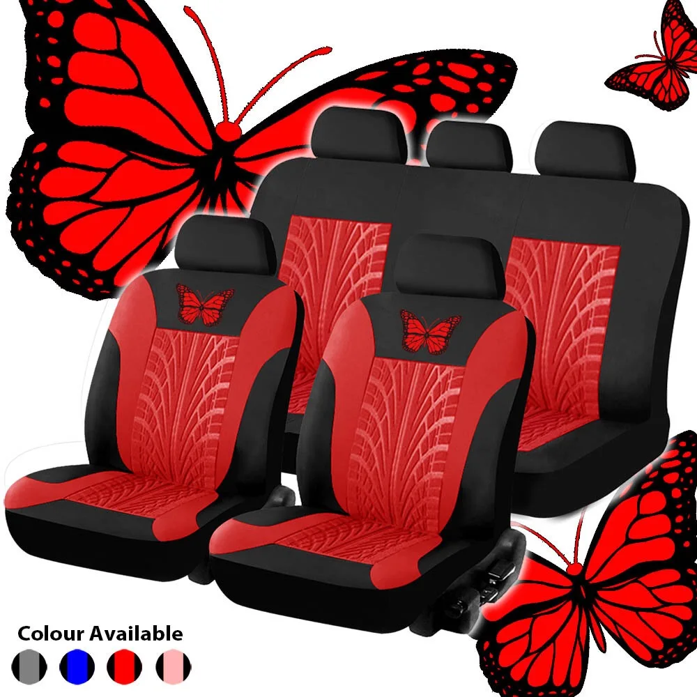 

Beautiful Butterfly Car Seat Cover Fabric Technology for Four Seasons Universal 5 Seats Car