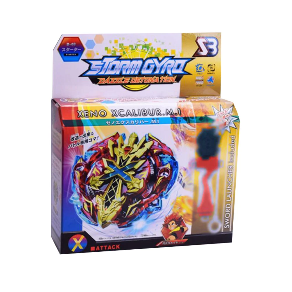 

Spinning Top Burst B-48 Starter Zeno Excalibur .M.I (Xeno Xcalibur .M.I) with launcher B-48 B-66 B-59 B-34 B-36 B-41 B-86 B-92
