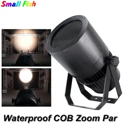 200 Вт Водонепроницаемый COB Zoom Par Light Zoom Angle 15 °-55 ° сценическая лампа для дискотеки, клуба Weeding Host Sound вечерние освещение