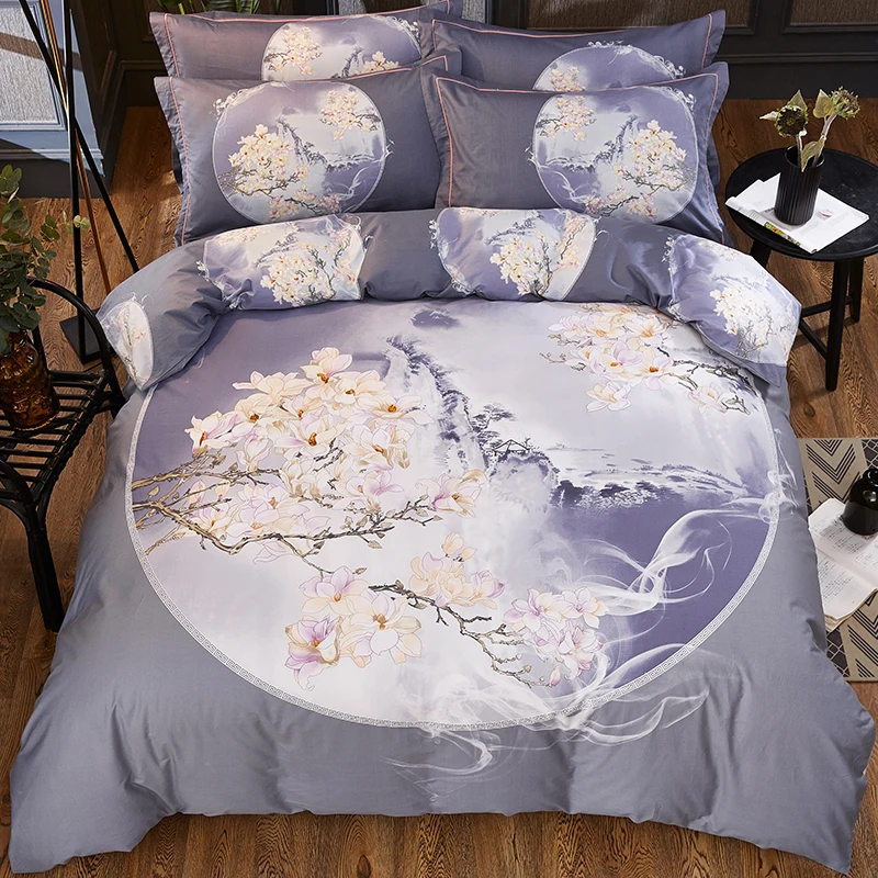 TUTUBIRD Classical magnolia flower bedding set 100 cotton Bohemian