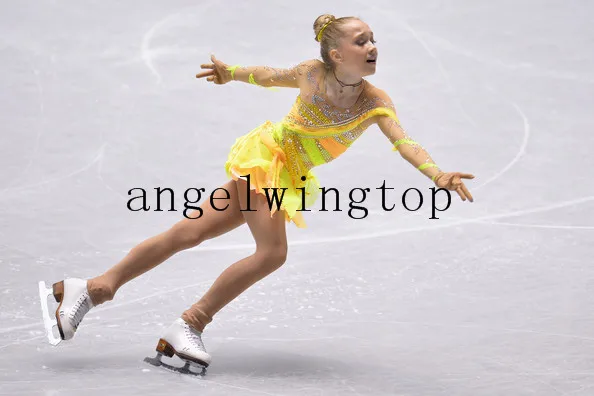 yellow figure skating dress
