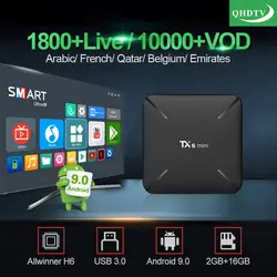 TX6mini Франция IP tv Box QHD tv 1 год код Android 9,0 tv Box USB3.0 Франция арабский бельгийский IPTV Марокко голландский Катар французский IP tv