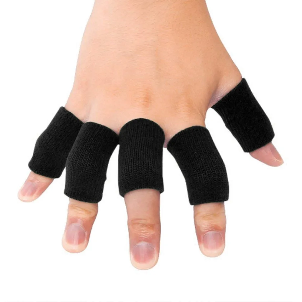10 шт эластичные спортивные пальцевые рукава артрит поддержка защита пальцев открытый баскетбол волейбол защита пальцев#284469