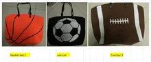 2017 soccer football basketball baseball New baseball Kids Cotton Canvas Sports Bags Baseball Softball Tote Bag