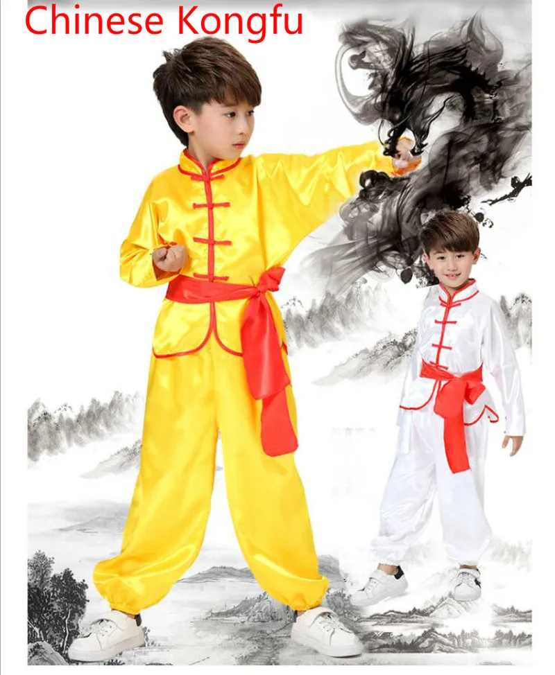 

Children Chinese Traditional Wushu Clothing for Kids Martial Arts Uniform Kung Fu Suit Girls Boys Stage Performance Costume Set