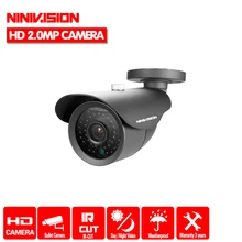 NINIVISION 2MP CCTV HD 1080P ahd-h Cámara 3000TVL exterior impermeable Metal negro bala IR cámara de seguridad