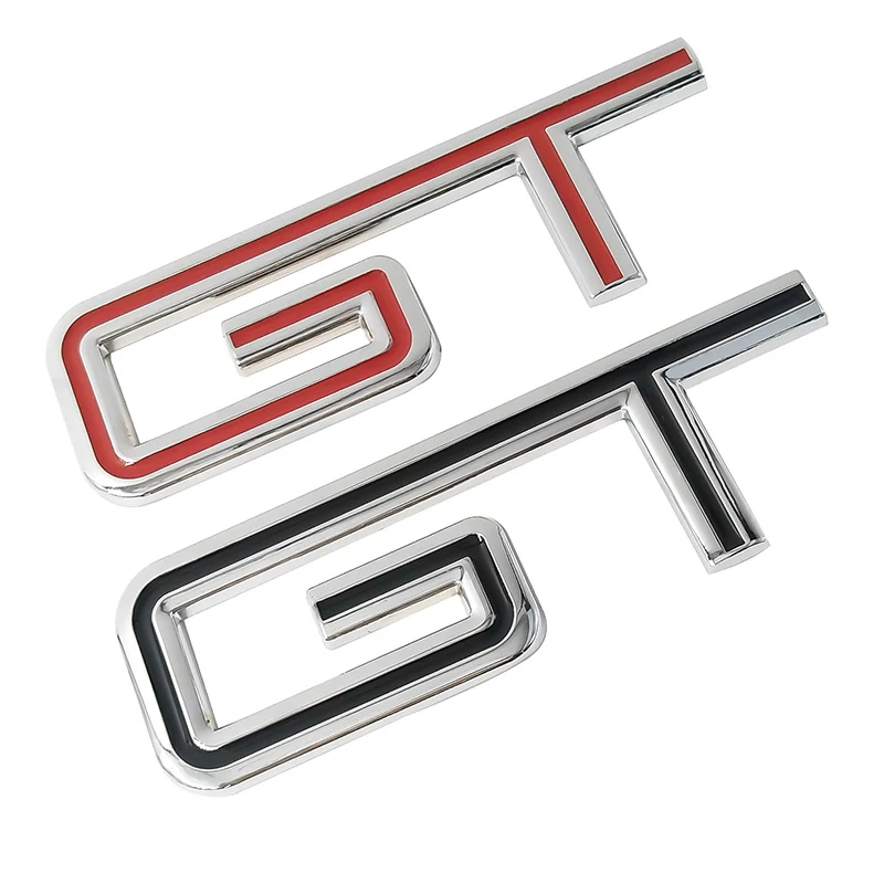 Gt Logo Tronco Di Coda Red Emblem Badge 3D Del Metallo Del Bicromato Di Potassio Dell'Automobile Autoadesivo Per Bmw X6 X5 Ford Mustang Focus Mk 1 2 3