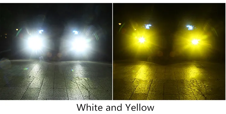 Двойной цвет супер ярче H3 авто туман вождения головы светодиодный светильник лампы белый желтый/белый синий/белый лед синий