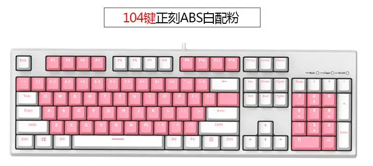 

Keycool double shot ABS 104 keycaps for mechanical keyboard cherry mx profile OEM height 104 keys for game keyboard