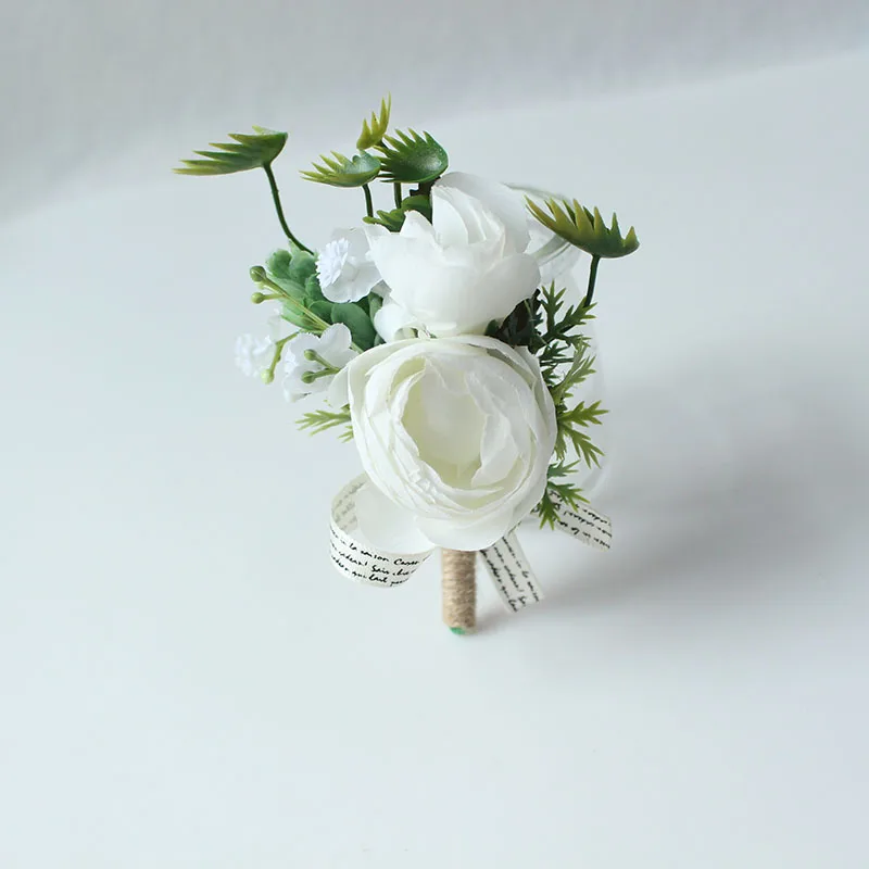 bridesmaid bracelet flower rose wrist corsage wedding silk (16)
